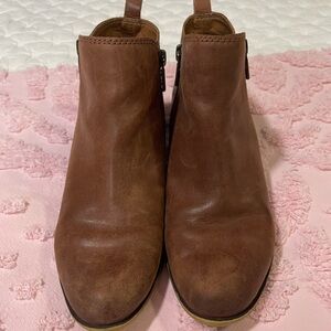 Lucky Brand Tan Leather Ankle Booties